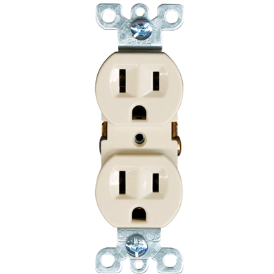 El Lagar: Ferreteria y materiales para construccion: Toma Corriente Doble Marfil 110 V Empotrar Polar 15A Eagle: Eléctrico