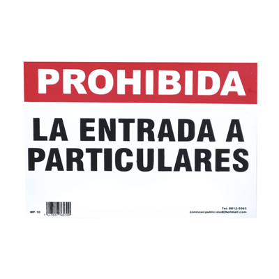 : Rotulo Prohibido La Entrada A Particulares: Equipos e Implementos de Seguridad y protección