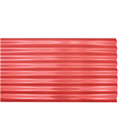 Lamina Esmaltada Ondulada Rojo #26 1.05 X 3.66 m Metalco