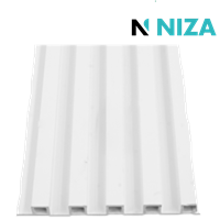 Tablilla WPC Decorativa Acanalada Blanca Mate 21x290 cm Niza