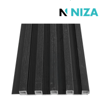 Tablilla WPC Decorativa Acanalada Negra 21 x 290 cm Niza