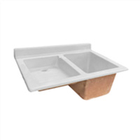 Pila Marmol Bone Tanque Derecho 70 X 50 cm