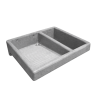 Pila Plastica Gris 71 cm con Accesorio Derecho Vesaplas