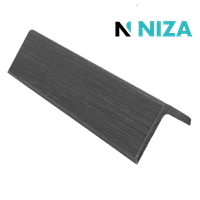 Esquinero Tablilla WPC Decorativa Exterior Gris 290 cm Niza