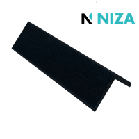 Esquinero Tablilla WPC Decorativa Exterior Negra 290 cm Niza