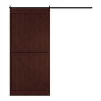 Puerta Granero con Riel Cafe 100 x 213.3 x 3 cm