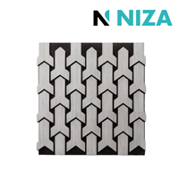 Panel Decorativo Acanalado Acustico 60 x 60 cm Gris Niza
