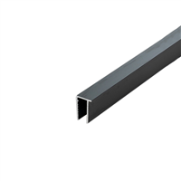 Perfil Tipo U Terminal Lamina Negro 8 mm 2.15 m