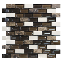 Malla Mosaico Vidrio Marmol Mat 102 30 x 30 cm
