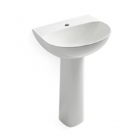 Lavatorio Con Pedestal Manantial Blanco Corona