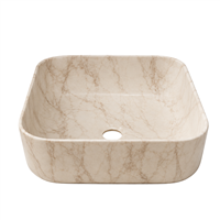 Lavatorio Bowl Cuadra Acabado Marmol Beige