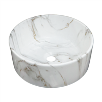 Lavatorio Bowl Redondo Acabado Marmo Blanco