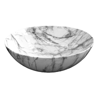 Lavatorio Bowl Ovala Acabado Marmol Blanco