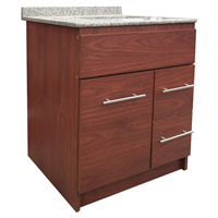 Mueble Lavatorio 1 Puerta y 2 Gaveta Sapelly Cerezo