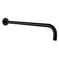 Niple Aspersion Baño con Curva Mate Negro