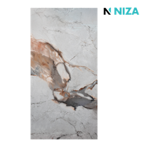 Lamina PVC Marmol Opalo Gris Brillant 3 mm 1.22x 2.44 m Niza