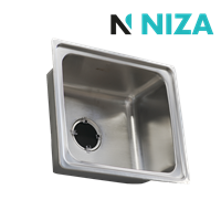 Fregadero Pileta Empotrar 48 x 42 cm Acero Inoxidable Niza
