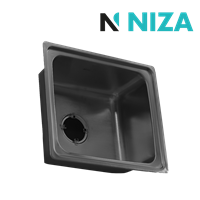 Fregadero Pileta Empotrar 48 x 42 cm Negro Niza