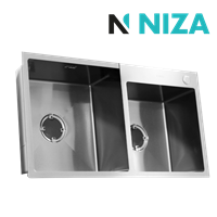 Fregadero 82 x 45 cm 2 Tanque Empotrar Acero Inoxidable Niza