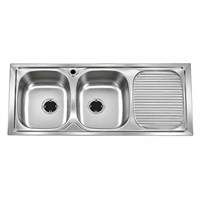 Fregadero Sobreponer Doble Tanque Izq 120 x 50 cm Stratta