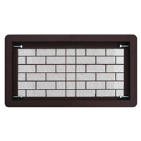 Rejilla Ventilacion Marron con Cedazo 7 3/4" x 15 1/4"