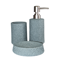 Accesorio Baño 3 Piezas Gris