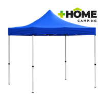 Toldo 3 x 3 m Impermeable Azul Tubo Blanco + Home Camping