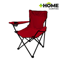Silla Camping Poliester Rojo + Home Camping