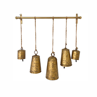 Campana Colgante Navideña Metal Madera