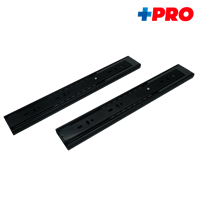 Riel Gaveta Telescopico Negro 12" Cierre Lento + Pro