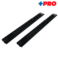 Riel Gaveta Telescopico Push Negro 14" + Pro
