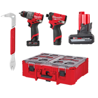 Taladro Atornillador Bateria Saca Clavo Broca Caja Milwaukee
