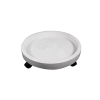 Base Plastica Maceta Con Rueda Blanco 33 cm