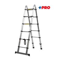 Escalera Telescopica Doble Cara 1,9 x 1,9m + Pro