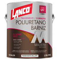 Barniz Poliuretano 15 Min Transparente Galon Lanco