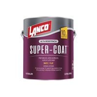 Pintura Super Coat Latex Mate Blanco Galon Lanco