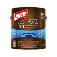 Barniz Aquavar Marron Oscuro Galon Lanco
