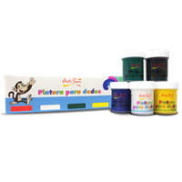 Pintura Dedo 6 Colores 120 ml Arti Sur