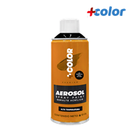 Spray Negro Brillante Alta Temperatura 550°F 10 Onz + Color
