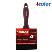 Brocha Profesional 4" Cerda Negra + Color