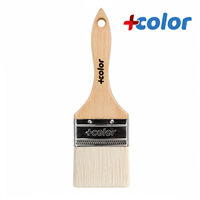 Brocha Profesional Mango Madera Cerda Blanca 2 1/2" + Color