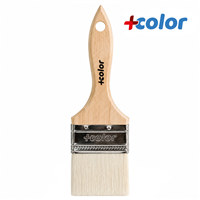 Brocha Profesional Mango Madera Cerda Blanca 3" + Color