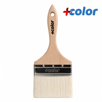 Brocha Profesional Mango Madera Cerda Blanca 4" + Color