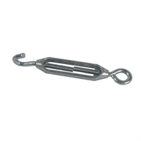 Tensor Cable Acero 1/4" 50Kg Gancho Argolla Fiero