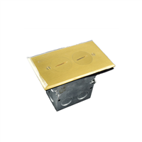 Caja Piso Con Toma y Tapa Bronce Eagle