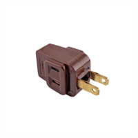 Adaptador Con Patillas Cafe 15A 110 V Eagle