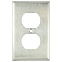 Placa Toma Corriente Doble Metalica Eagle