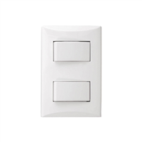 Apagador Linea Plata Doble Blanco Eagle