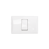 Apagador Linea Plata Sencillo Blanco Eagle