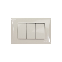Apagador Linea Plata Triple Marfil Eagle